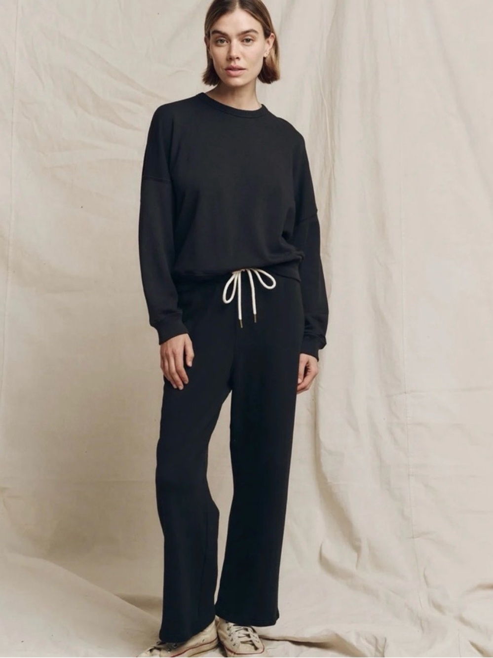 THE GREAT The Lap Sweatpant. Solid -- Almost Black Size 2
